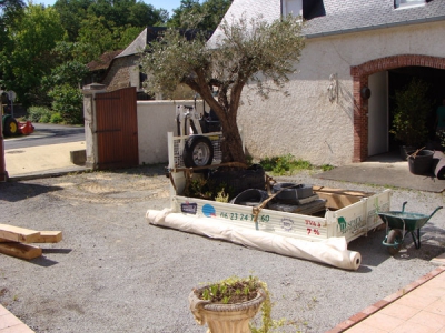 Aménagement d’un chantier d’un patio à PARBAYSE (64)