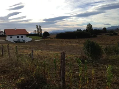 Terrain avant aménagement paysager autour d’une maison individuelle en zone rurale